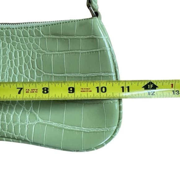 JW PEI Eva Shoulder Handbag Sage Green Croc Bag Purse Small Handbag NWT - Picture 5 of 8